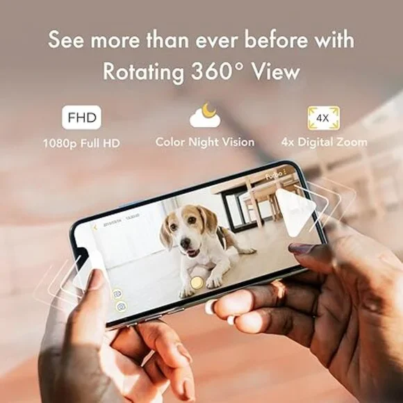 Furbo 360 Dog Camera HD Video Treat Toss Home Security Camera Barking Alerts